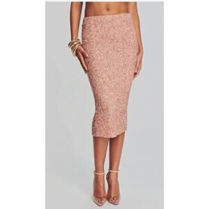 Retrofete Lowe Sequin Skirt Dusty Peach NWT M